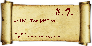 Weibl Tatjána névjegykártya